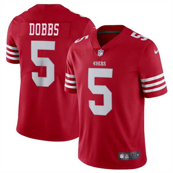 Youth San Francisco 49ers #5 Josh Dobbs Red Vapor Untouchable Limited Stitched Jersey Dzhi